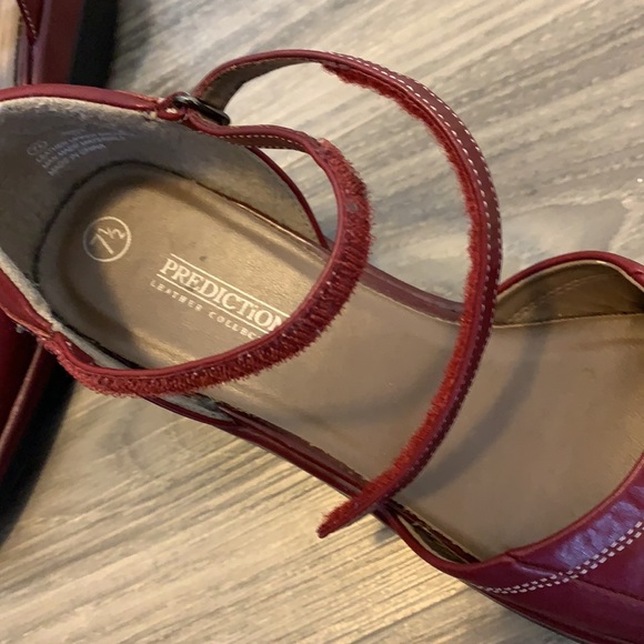 Red / burgundy genuine leather shoes - Picture 6 of 8